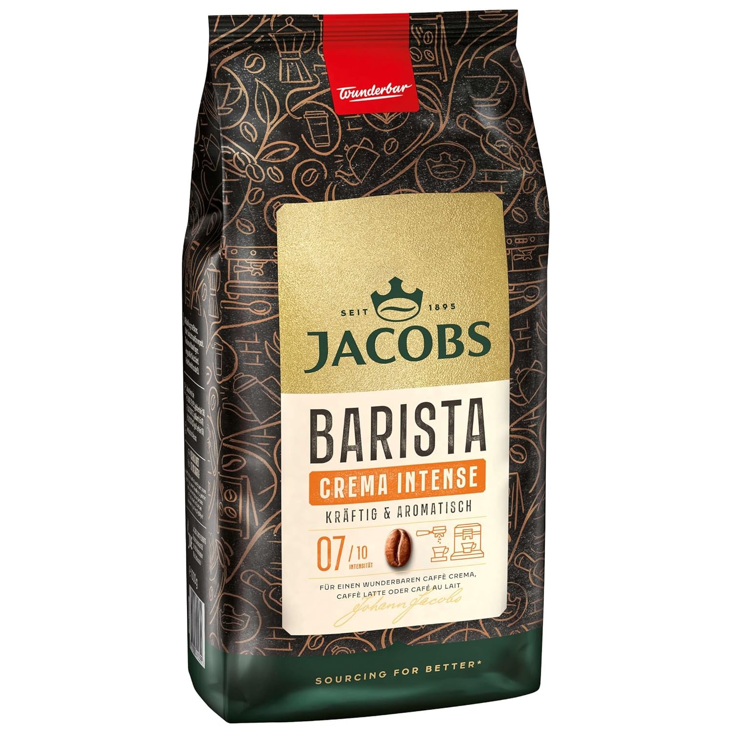 Cafea boabe întregi JACOBS Barista Editions Crema Intense (4 x 1 kg)