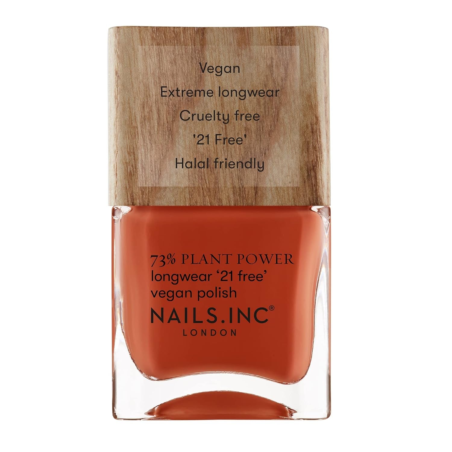 Nails Inc - GLOWING SOMEWHERE Plant Power Vegan Nail Polish - 73% Plant Based, 100% Vegan and Cruelty Free - Perfect Manicure, Sparkling Pearl - For Eco-Friendly Nail Art