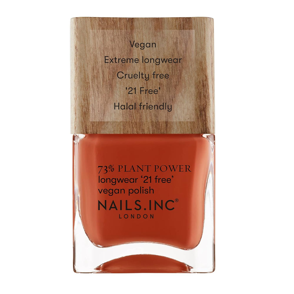 Nails Inc - GLOWING SOMEWHERE Plant Power Vegan Nail Polish - 73% Plant Based, 100% Vegan and Cruelty Free - Perfect Manicure, Sparkling Pearl - For Eco-Friendly Nail Art