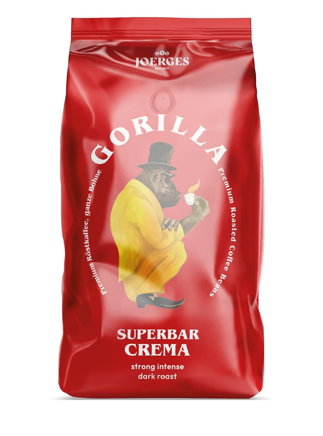 Joerges Super Bar Crema boabe de cafea 1 kg Gust corpolent, aromă intensă în fiecare ceașcă Cafea Naty Shop