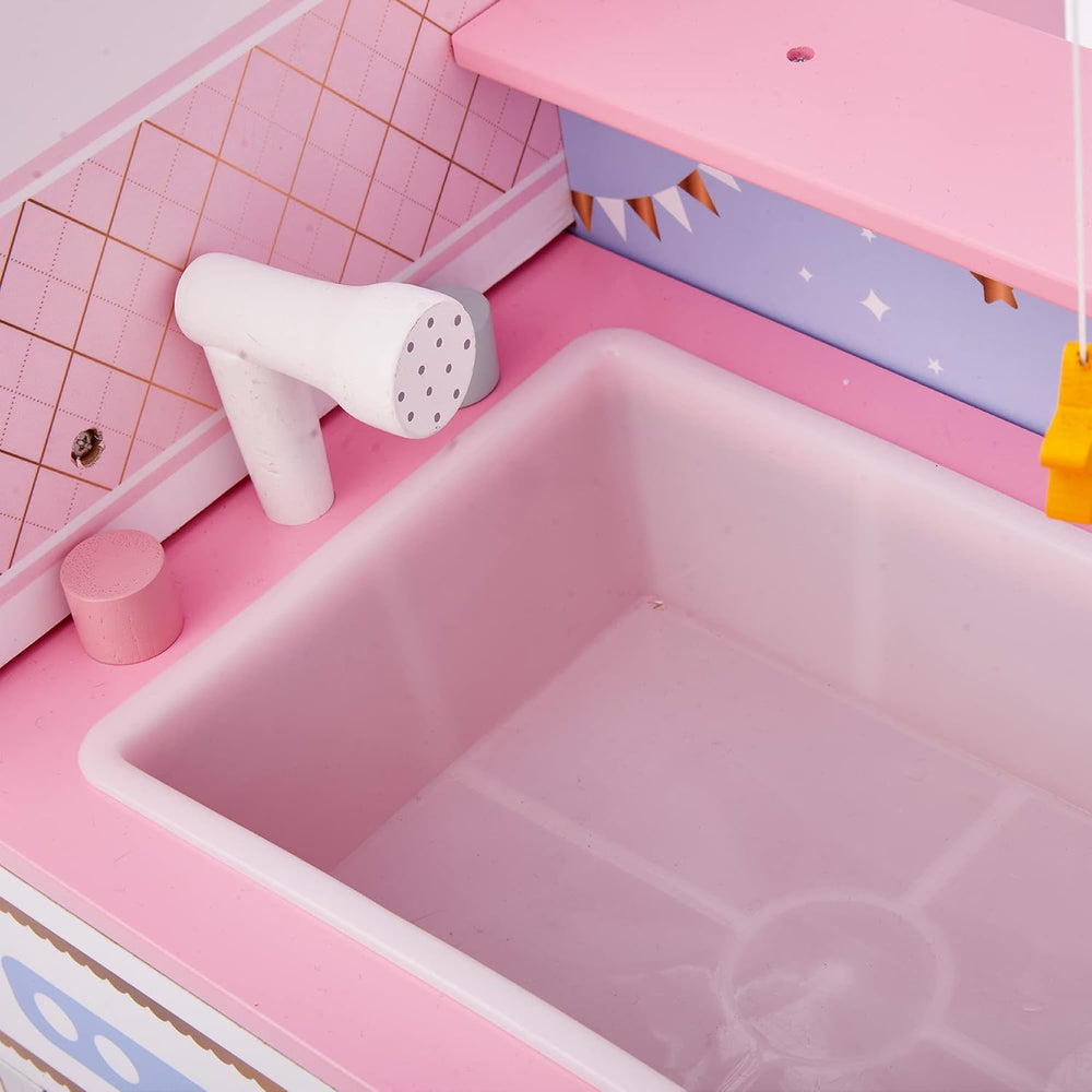 Olivia's Little World Teamson Kids Păpuși din lemn, 45 cm, cu două fețe, pentru copii TD-11460W