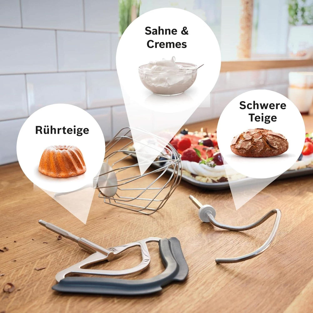 Food processor Bosch Series 4 MUM5X720, integrated scale, stainless steel bowl 3.9L, mixer 1.25L, 1000W Accessories Food and Breastfeeding Bebe Naty Shop