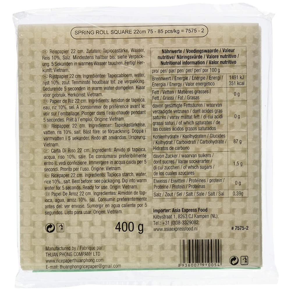 BAMBOO TREE - Rice paper 22 cm. (Summer rolls) - 1 x 400 g