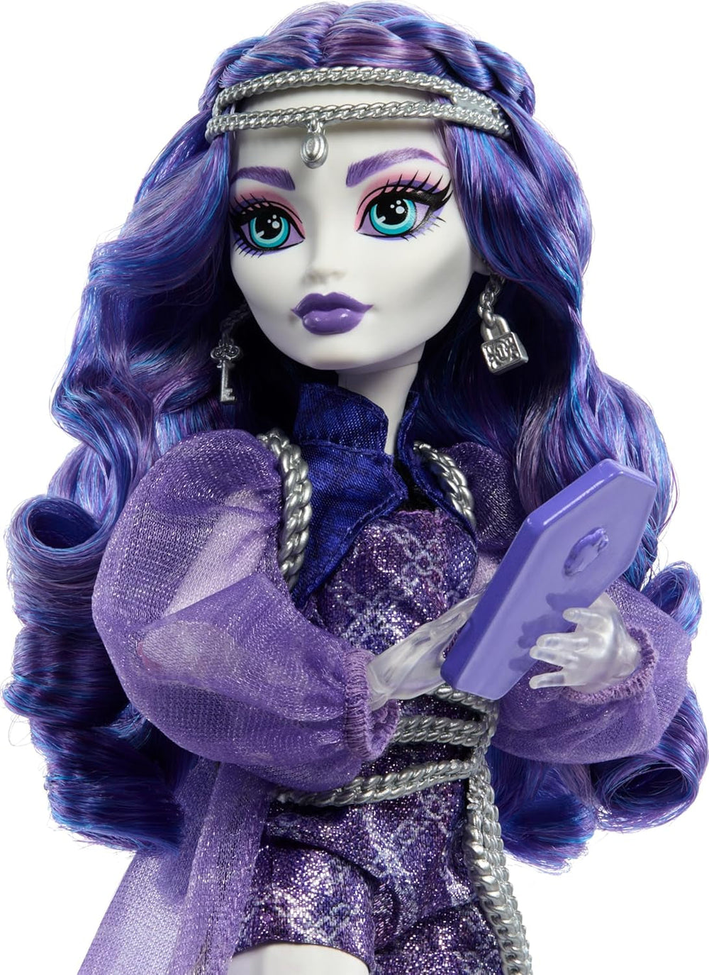 Monster High Spectra Vondergeist Doll with Rhuen Ferret and Accessories such as Backpack, Tablet, Snacks and More, HXH77 Naty Shop Dolls