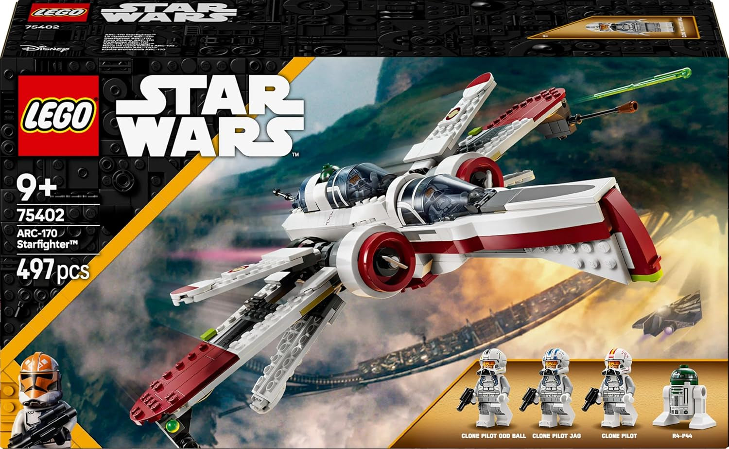 LEGO Star Wars 75402 ARC-170 Starfighter Toy with 4 Minifigures Including Clone Pilot and Droid R4-P44, Collector's Item, Gift for Revenge of the Sith Fans and Boys and Girls Ages 9+ Building Sets Beuche den LEGO-Store