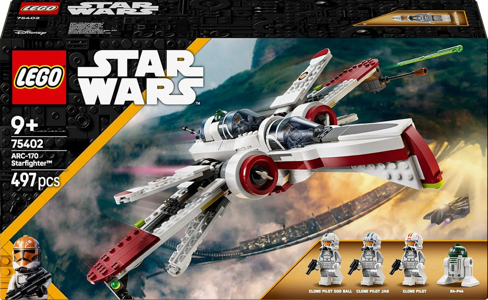 LEGO Star Wars 75402 ARC-170 Starfighter Toy with 4 Minifigures Including Clone Pilot and Droid R4-P44, Collector's Item, Gift for Revenge of the Sith Fans and Boys and Girls Ages 9+ Building Sets Beuche den LEGO-Store
