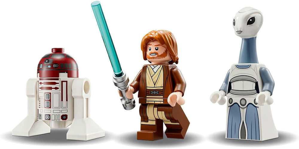 LEGO Star Wars Jedi Starfighter Obi-Wan Kenobi, Buildable Toy with Taun We, Droid Figure and Lightsaber, Attack of the Clones Set 75333 Building Sets Besuche den LEGO-Store