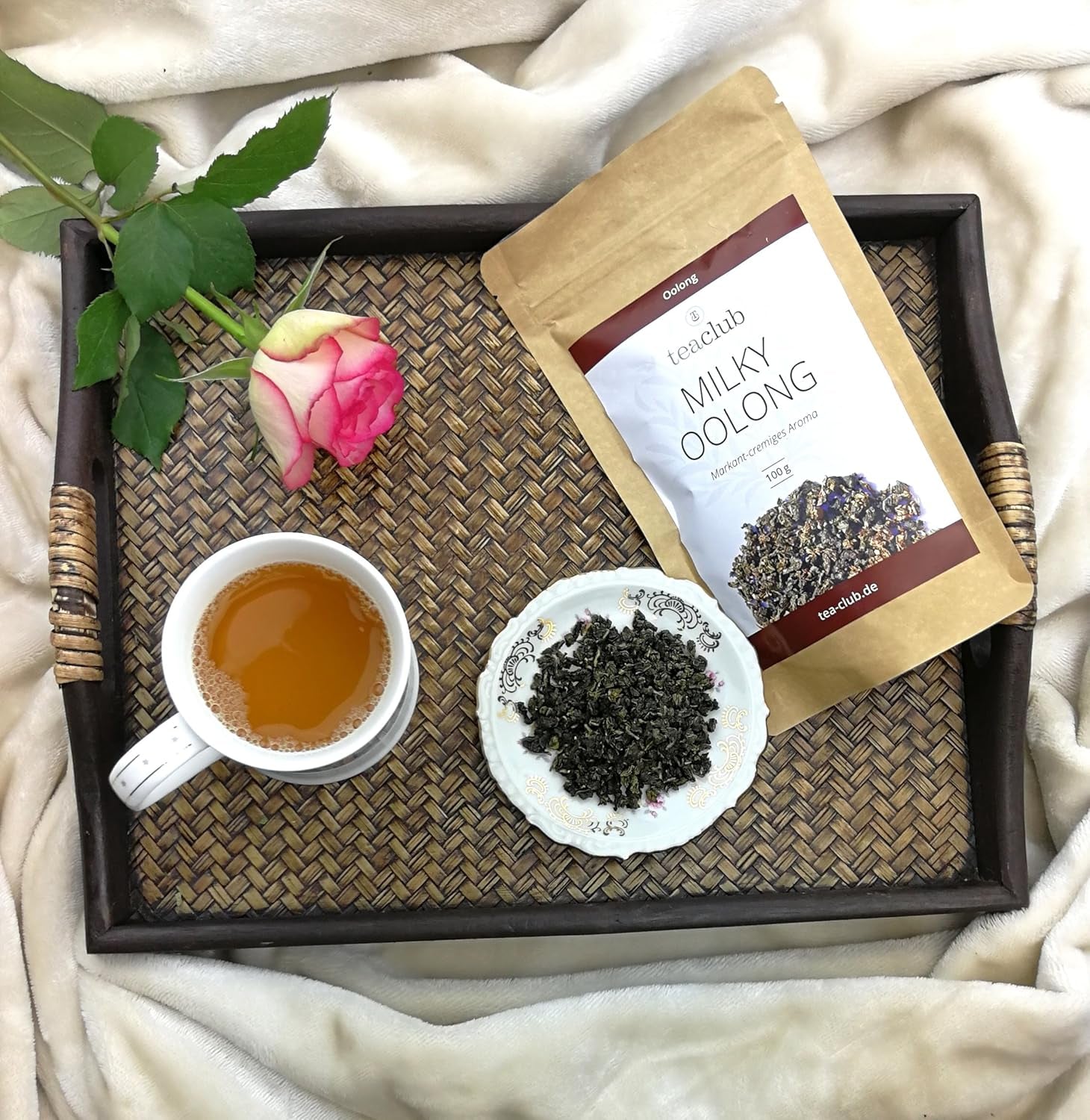 MILKY OOLONG 100G, ceai Oolong premium cu caracter de ceai verde, ceai verde semi-fermentat vrac, Teaclub Green Tea Loose Leaves