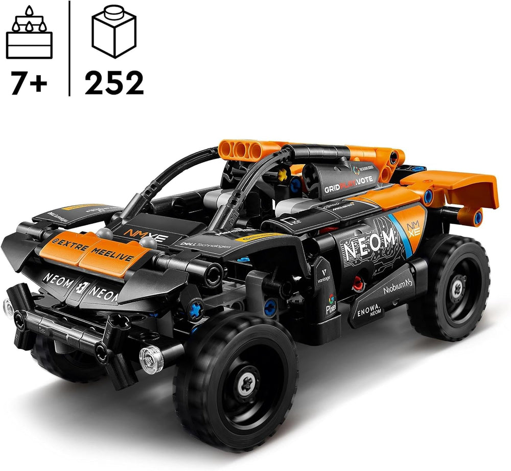 LEGO Technic NEOM Mclaren Extreme E Racing Car Set, Motor Toy for Kids, Buildable Wind Car, Technic Gift for Boys and Girls 7 Years Old 42166 Building Sets Besuche den LEGO-Store