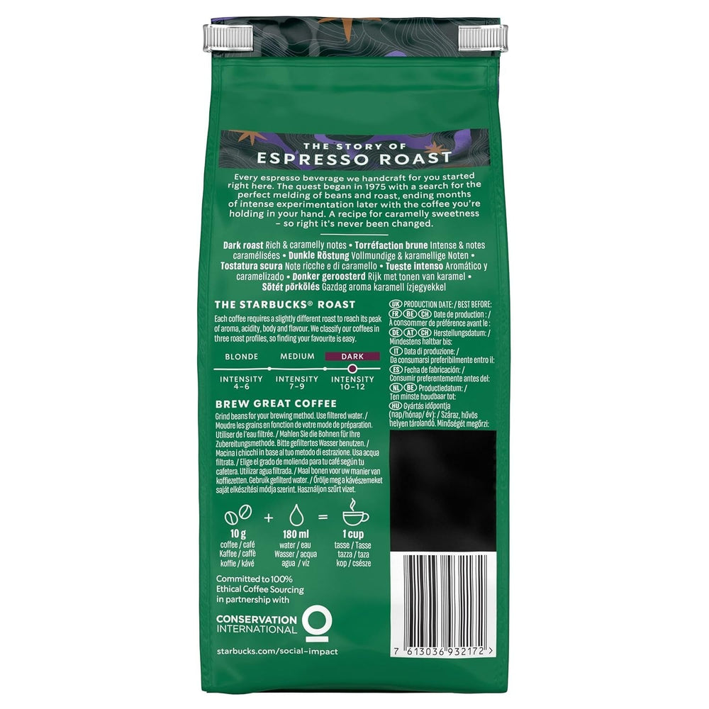 STARBUCKS Espresso Roast, Dark Roast, boabe de cafea întregi Cafea Naty Shop
