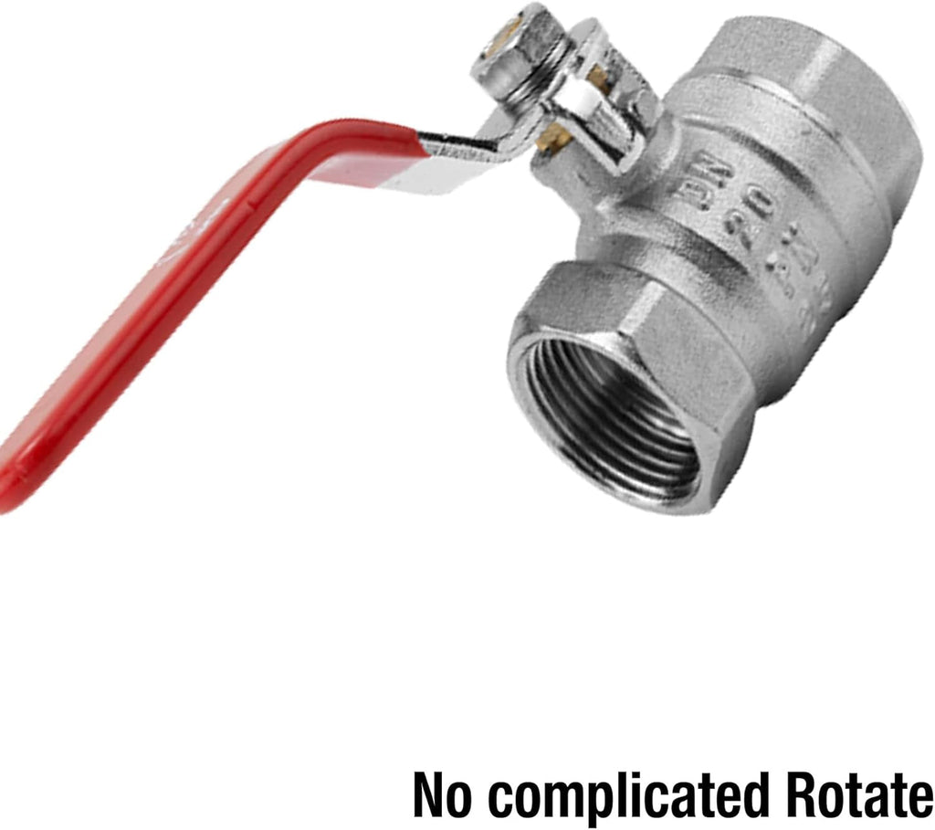 Robinet cu bilă Gardena: Robinet de evacuare pentru uz interior și exterior, filet interior pe ambele părți, filet de 26,5 mm (G 3/4 inch) (7336-20)