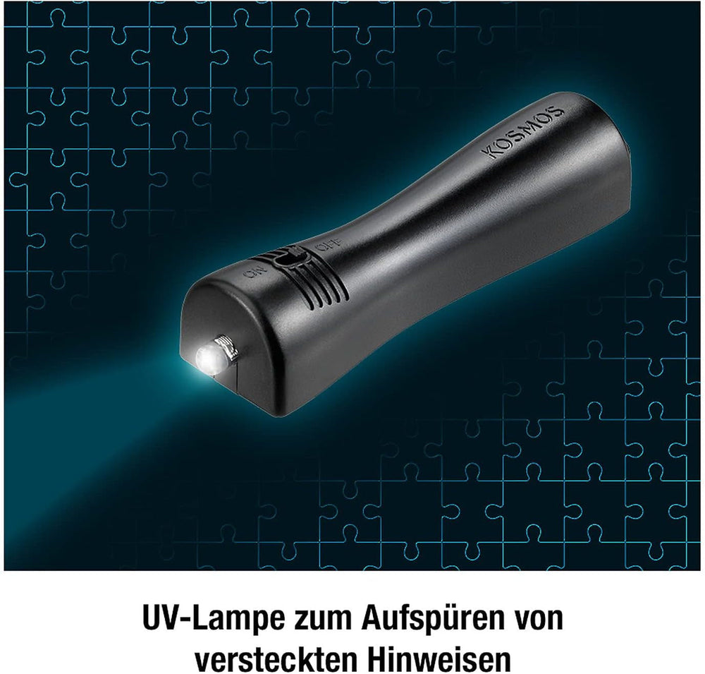 The Three??? - Crime Puzzle - The Villa of the Puzzles By KOSMOS 697976, 300 pieces, Glow in the dark, With UV lamp, Reading, Puzzle, Puzzle solving, Detective puzzle From 10 years Puzzle Naty Shop