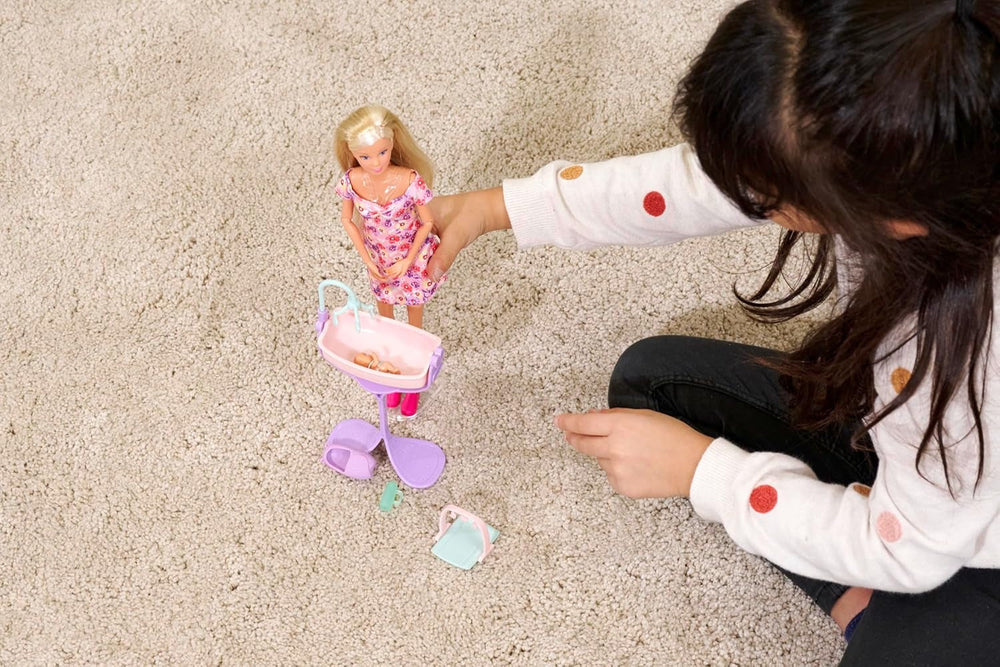 Simba 105733680 Steffi LOVE Doll Hello Baby (29 Cm) - Păpușă de joacă gravidă cu burtă în creștere, păpușă și accesorii - jucărie pentru copii pentru fete și băieți de la 3 ani, negru Papusi Naty Shop