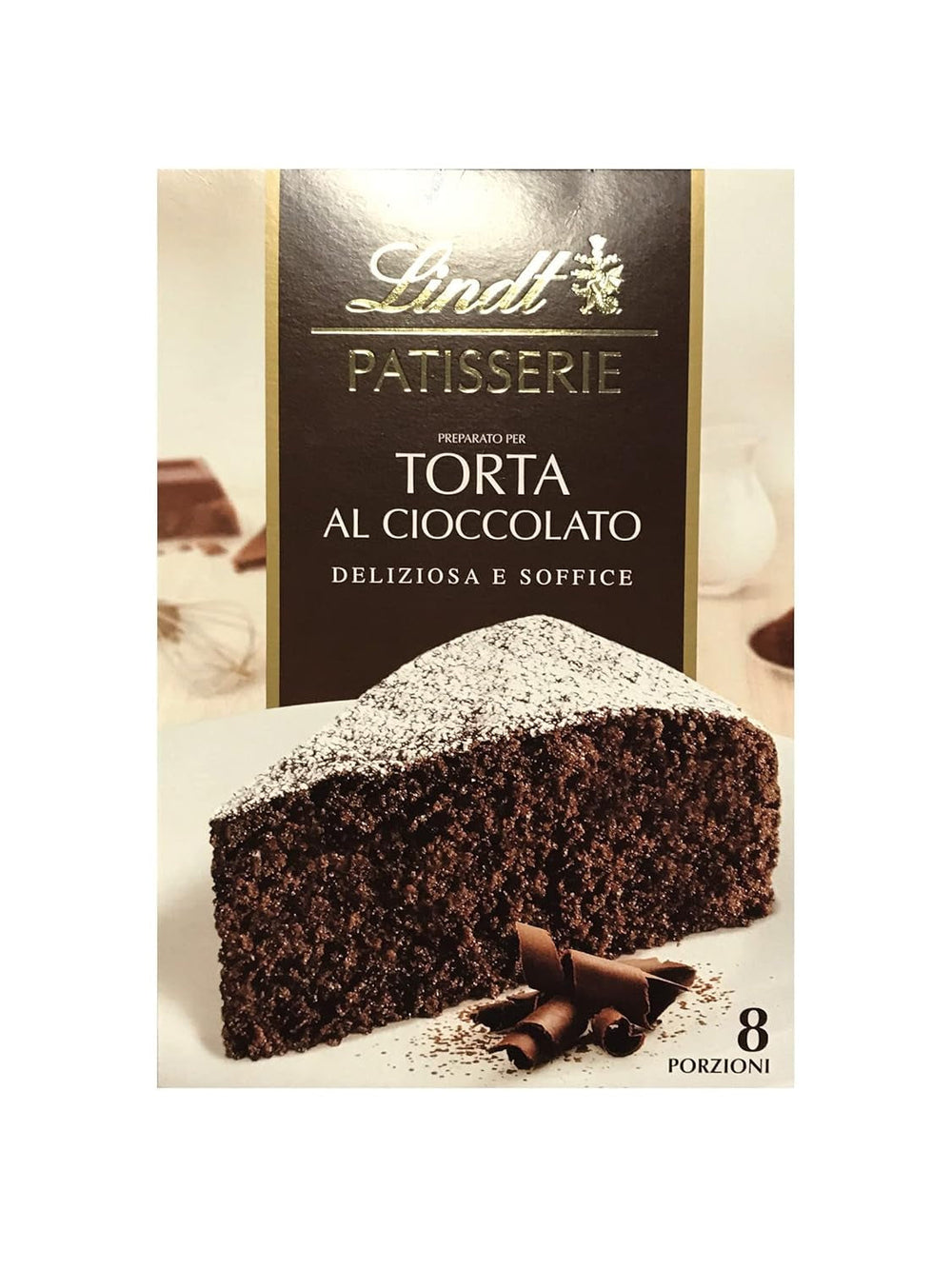 Lindt & Sprüngli Feines Backen Kuchenmischung, Backmischung, 8 Portionen, Lactosefrei, 400 G Mixture for baking and cooking Naty Shop Schokoladenkuchen