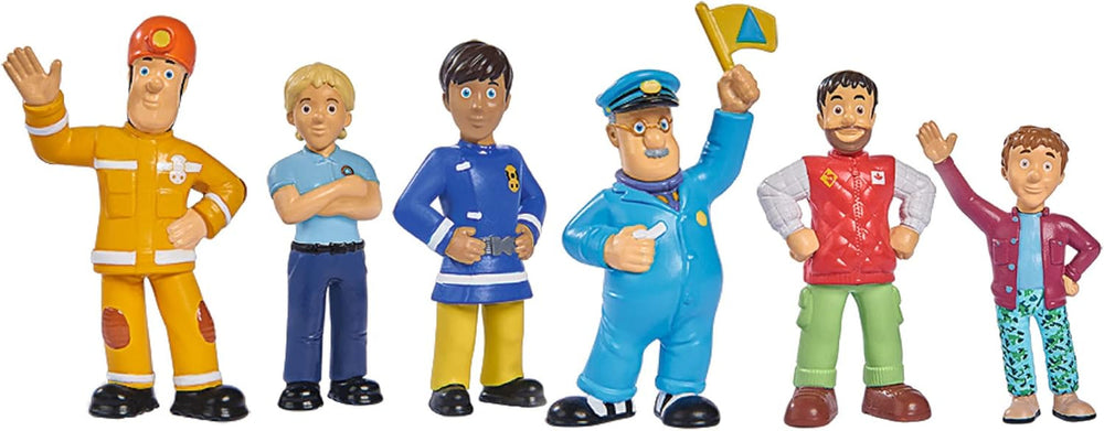 Simba 109252538 - Fireman Sam Figures Set, 6 Pieces, 2 Assorted, Only One Version Provided, 5-7cm Play Figures, From 3 Years Action Figures Naty Shop