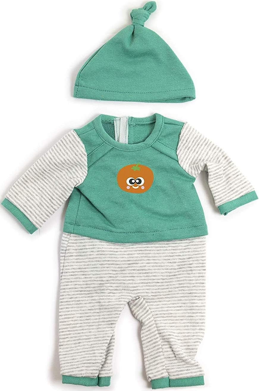 Miniland Puppenkleidung Set 40cm, Pajama mit Schlafmütze