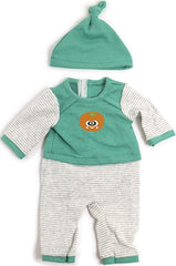 Miniland Puppenkleidung Set 40cm, Pajama mit Schlafmütze