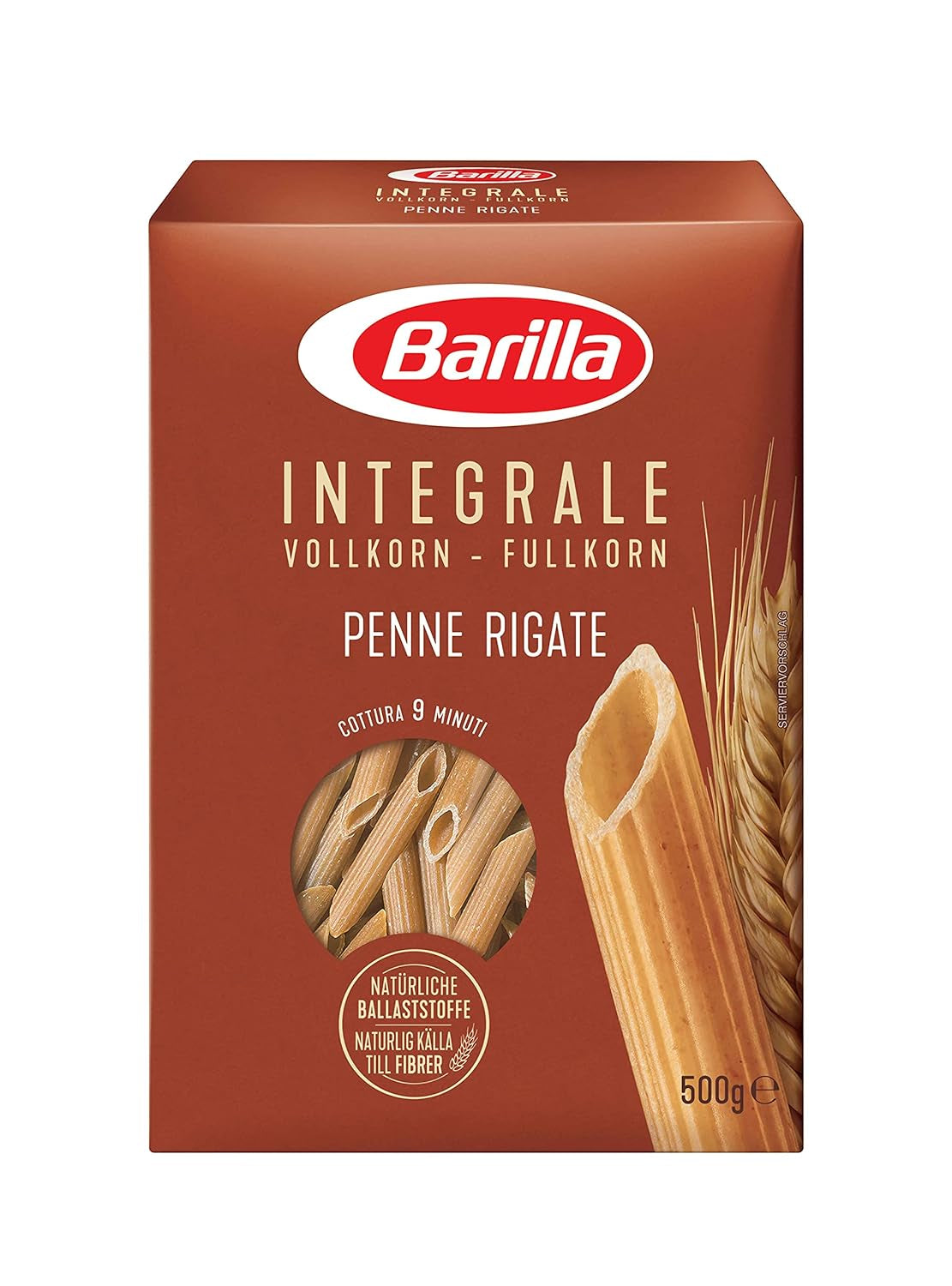 Barilla Pasta Integrale Fusilli – Semolina pasta with natural fibers, 500 g
