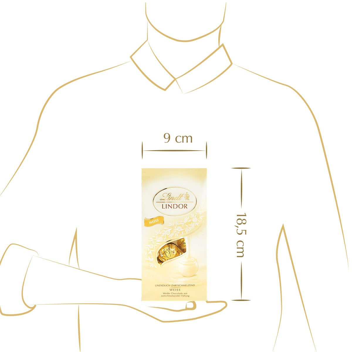 Lindt white chocolate balls LINDOR | 137g bag | Approx. 10 white chocolate balls with melt-in-your-mouth filling | Chocolate Gift Set | Chocolate Gift Set (Pack of 2)