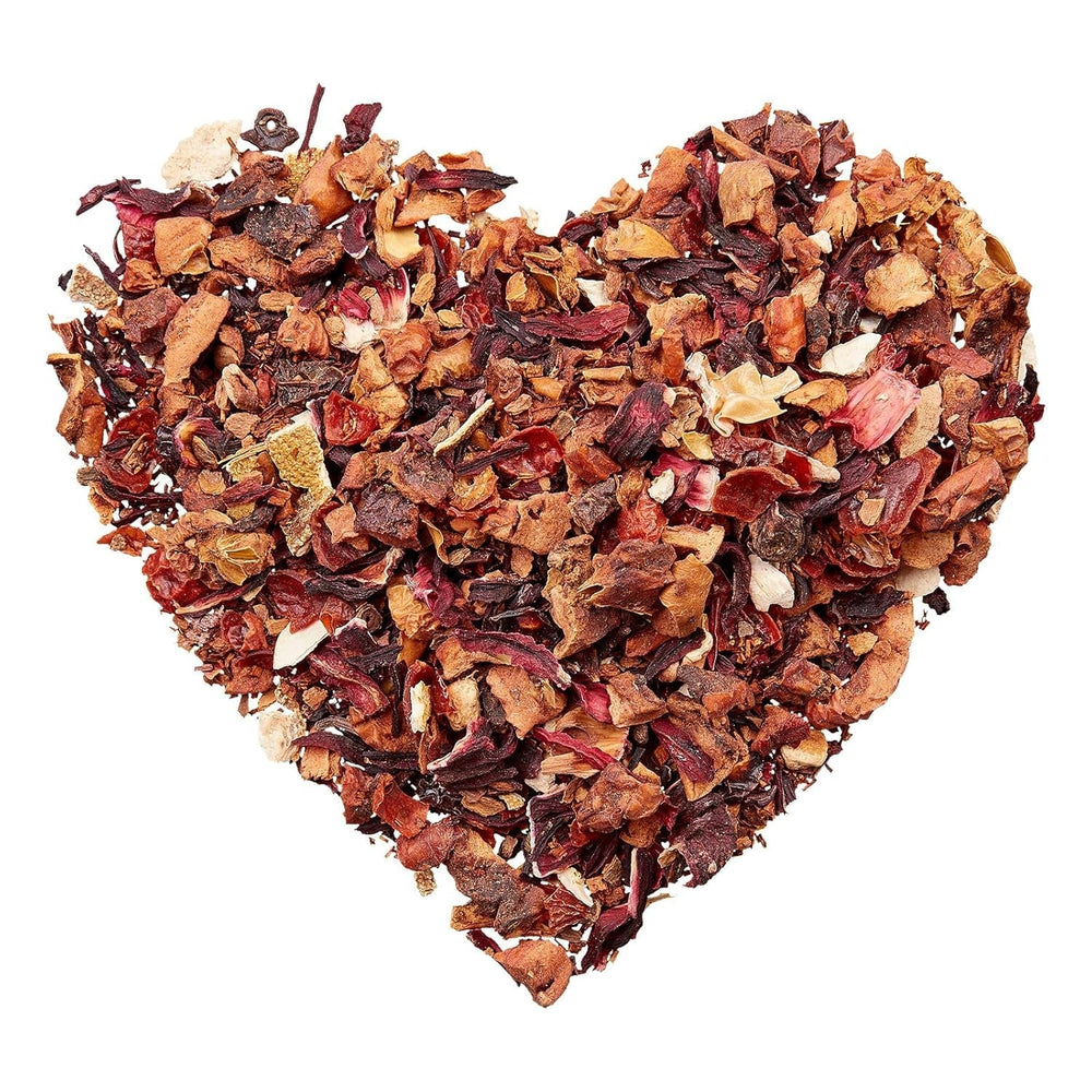 Teeverliebt - Ceai de fructe vrac Amestec pentru șemineu 1000 G I Amestec de ceai cu aromă de Crăciun și fructe de iarnă I Bio 1 Kg