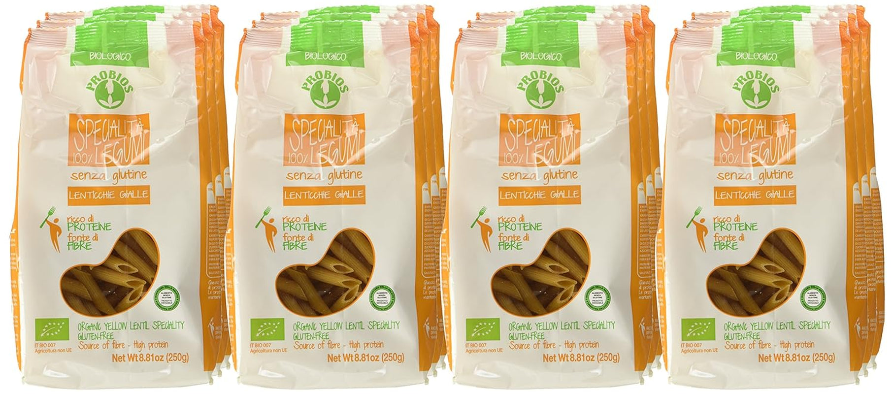 Yellow Lentil Penne, Pack of 12 (12 x 250g)