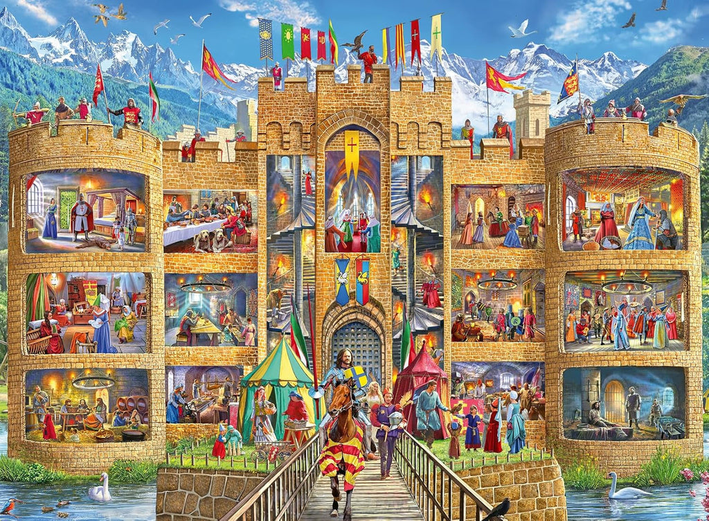 Ravensburger puzzle pentru copii - 10016 În spațiu - Puzzle spațial pentru copii cu vârsta de peste 7 ani, cu 150 de piese în format XXL Puzzle Naty Shop Vedere în castelul cavalerului