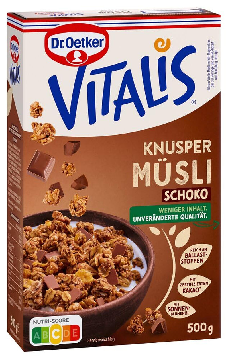 Dr. Oetker Vitalis Crunchy Honeys: Honey Crunchy Muesli for Breakfast and Snacks, 5 Pack (5 x 600g)