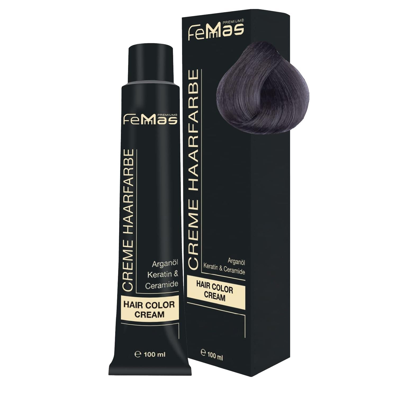 FemMas Hair Colour Pure & Mix Red I Cremă profesională cu ulei de argan, keratină și ceramide I Ca o vopsea de păr permanentă sau nuanță pentru rezultate radiante, de lungă durată I 100 ml