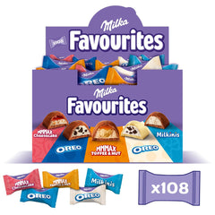 Milka Favourites, 108 individually wrapped pralines, various assortments, 1 Kg Chocolate Candies Naty Shop
