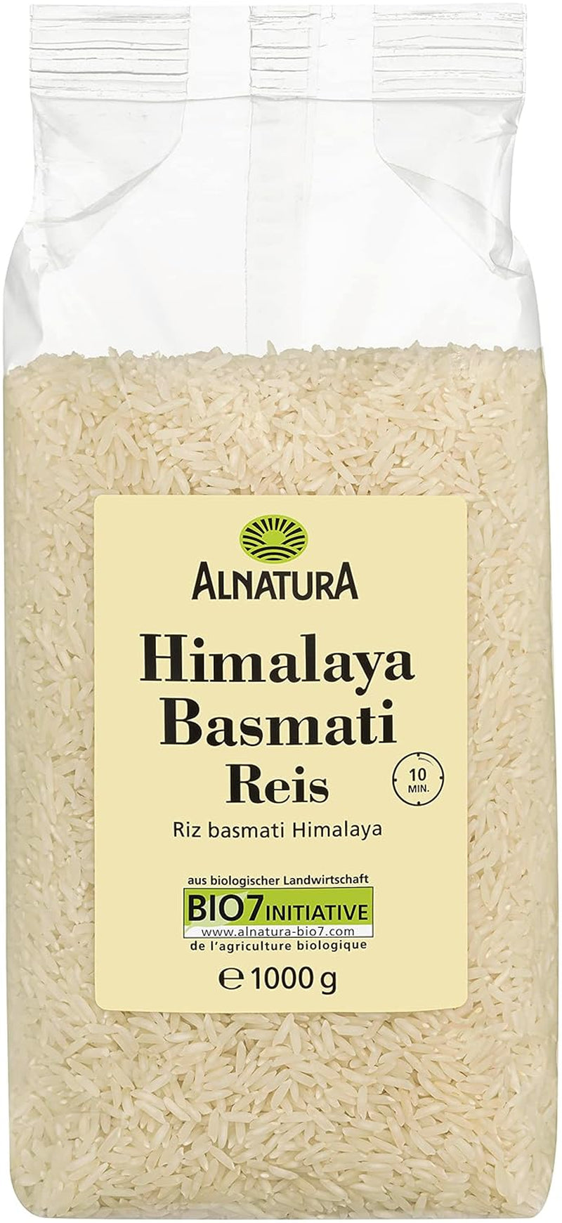 Organic Himalayan white Basmati rice, 1 kg