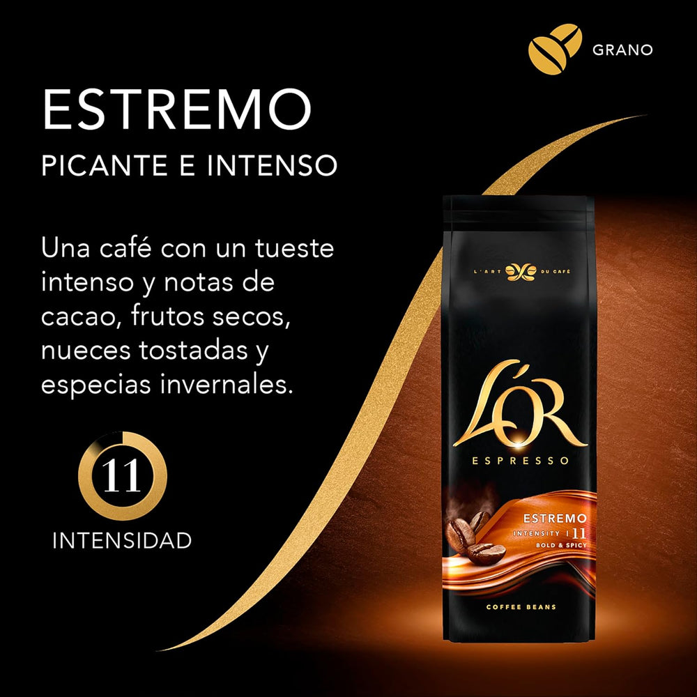 Boabe de cafea L'OR Espresso Estremo | Intensitate 11 | 500 g