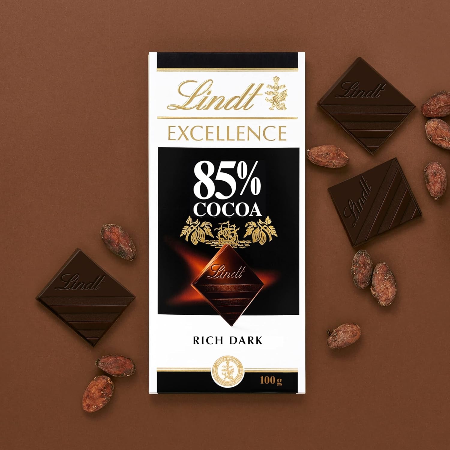 Lindt Chocolate | Bar EXCELLENCE 85% Cocoa | 100g | Extra Dark Chocolate | Vegan Chocolate Bar