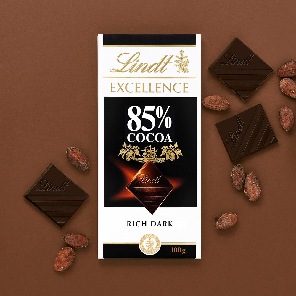 Lindt Chocolate | Bar EXCELLENCE 85% Cocoa | 100g | Extra Dark Chocolate | Vegan Chocolate Bar