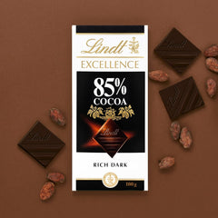 Lindt Chocolate | Bar EXCELLENCE 85% Cocoa | 100g | Extra Dark Chocolate | Vegan Chocolate Bar
