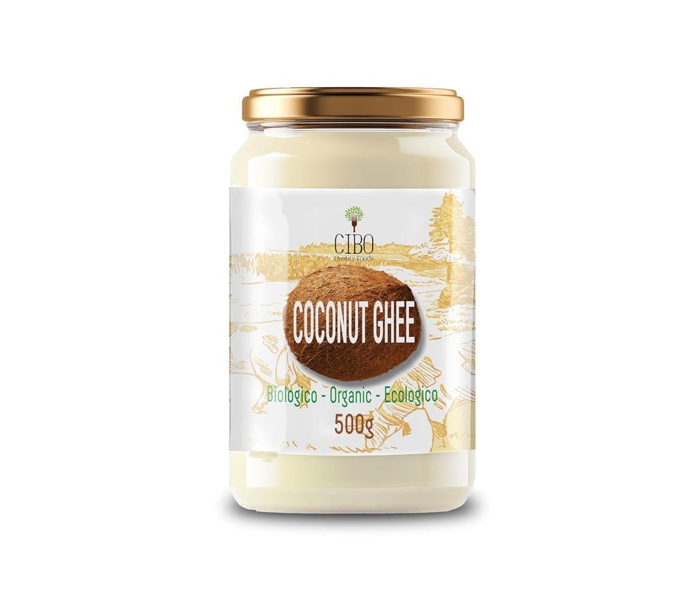 Cibo Bio Ghee 500g – Milch aus Parma und Reggio Emilia – Hergestellt in Italien – Weidekühe – Rauchpunkt 250°C – Aus Centrifugensahne