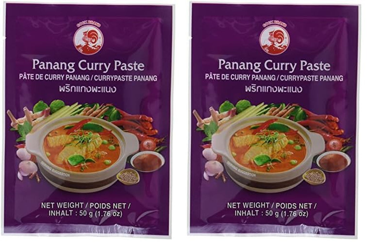 Cock Currypaste Panang, medium Schärfe, authentic thailändisch Kochen, natural ingredients, vegan, halal and gluten-free (1 x 50 g)