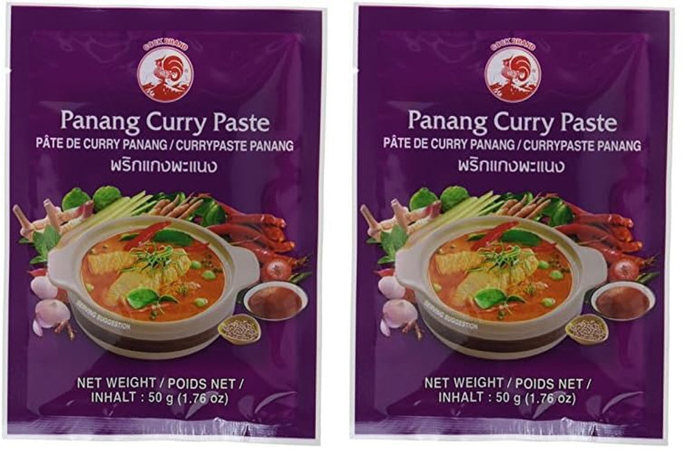 Cock Currypaste Panang, medium Schärfe, authentic thailändisch Kochen, natural ingredients, vegan, halal and gluten-free (1 x 50 g)