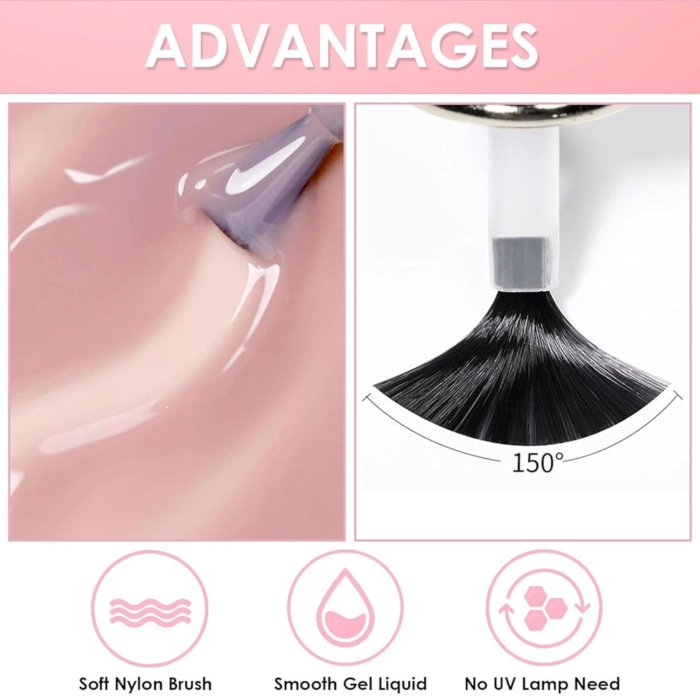 6 Piece Nail Polish Set - Quick Dry Long Lasting Bright Red Nail Polish - Non-Toxic Water Based Nail Polish for DIY Salons Manicure Gift (Colored A)