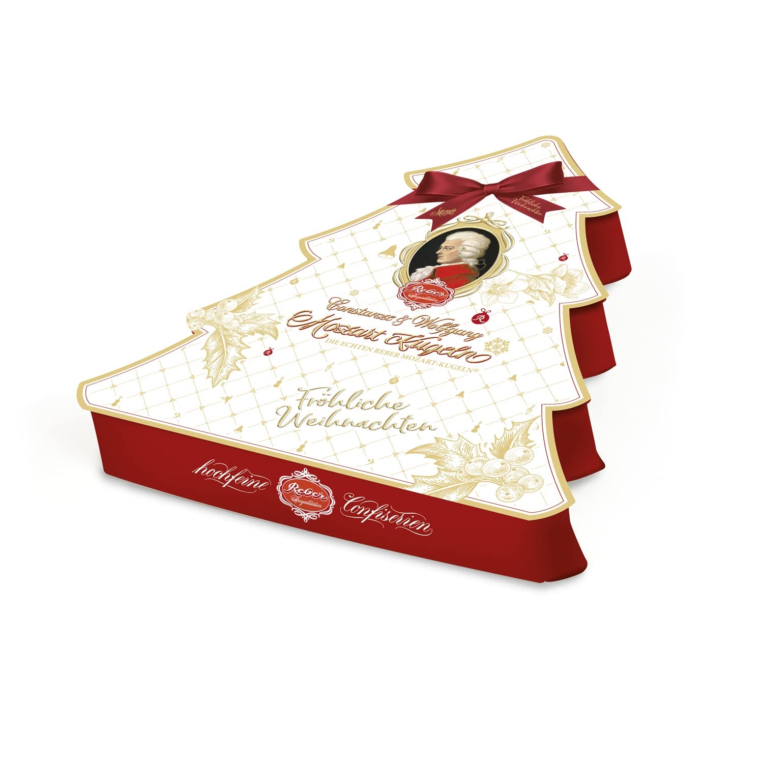 Reber Mozart balls with dark chocolate, pack of 6 with marzipan and nougat, vegan - 1 x 120 g