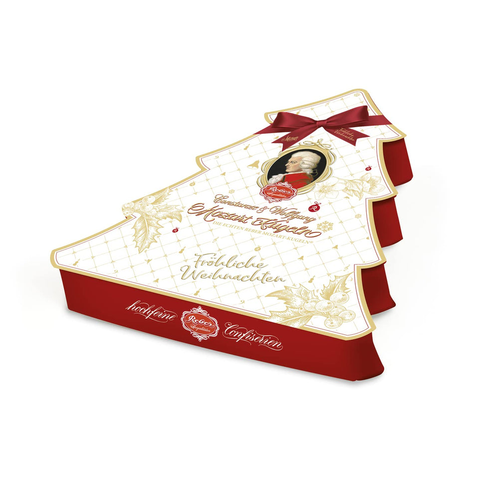 Reber Mozart balls with dark chocolate, pack of 6 with marzipan and nougat, vegan - 1 x 120 g