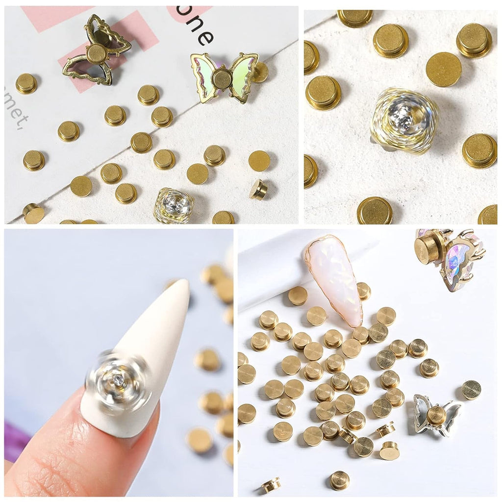Nail Art Rotating Charm, 20 Stück Spinning Nail Charms Nail Rotating Bearing Für Nail Art Design DIY Crafting Schmuck Zubehör