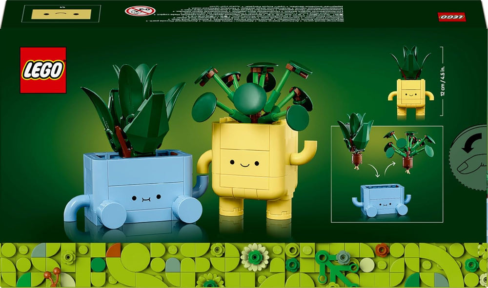 LEGO Botanicals Happy Plants - DIY set for children with 2 artificial flowers and 2 colorful flowerpots with cartoon faces - Gift idea for girls from 9 years - 10349 Besuche building sets den LEGO-Store