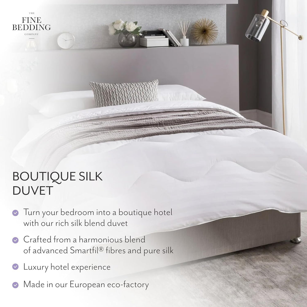 Boutique Silk Comforter, Luxury Bedding, Machine Washable (13.5 Tog, Double) Naty Shop Duvets & Quilts