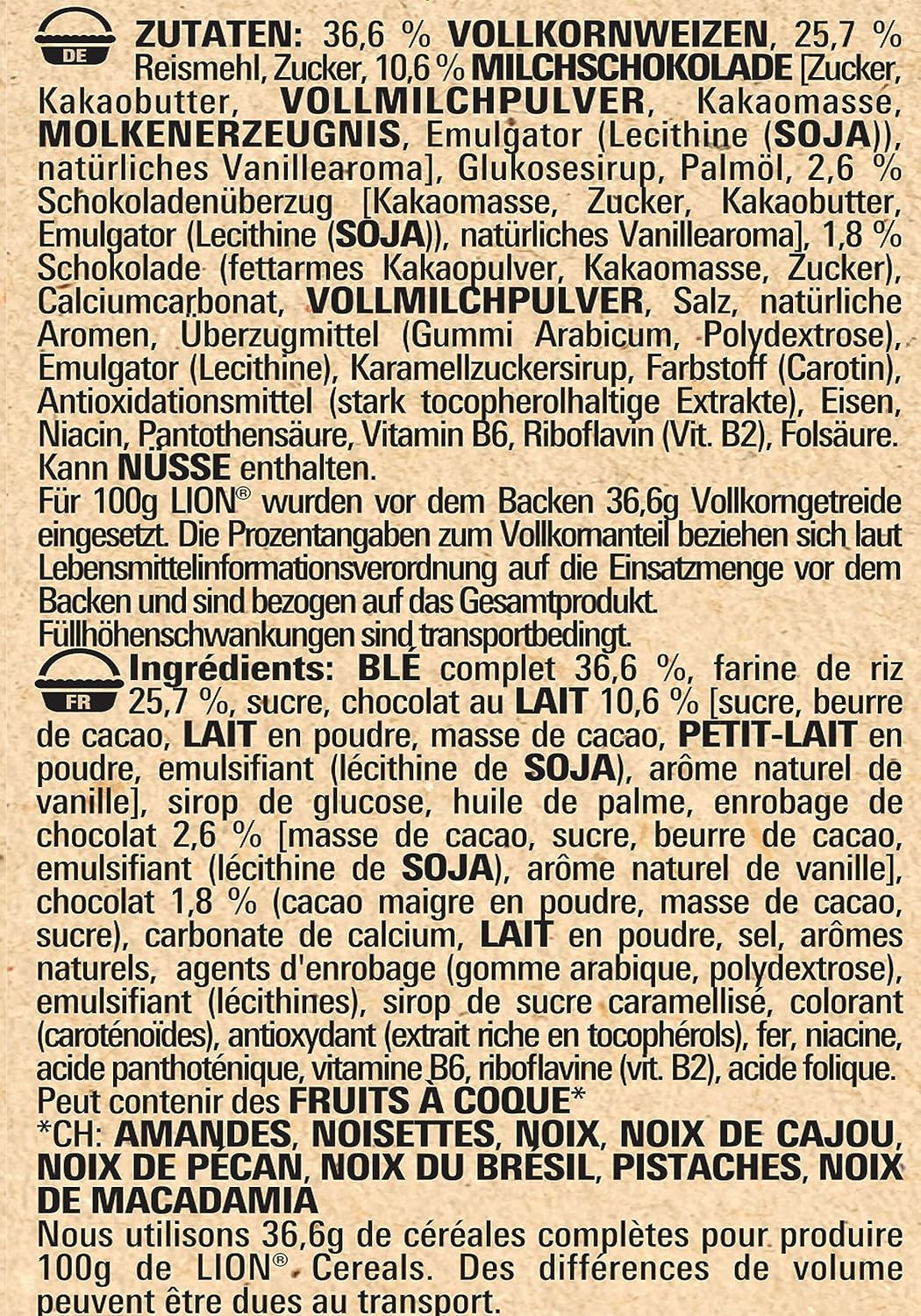 Triple Crunchy Churro Breakfast Cereal with Milk Chocolate and Salted Caramel, Wholegrain Content 36%, Pack of 8 (8x300g)