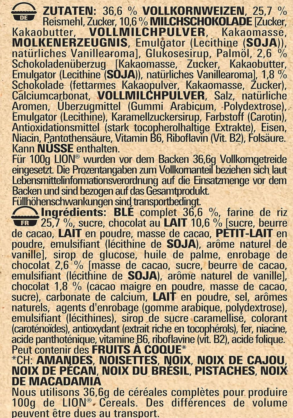 Triple Crunchy Churro Breakfast Cereal with Milk Chocolate and Salted Caramel, Wholegrain Content 36%, Pack of 8 (8x300g)