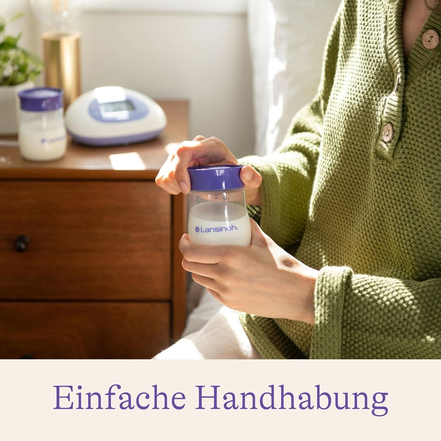 Lansinoh Muttermilchflaschen, 4 X 160 Ml - Zur Sicheren Muttermilch Austellungen - Neues Kompaktes Design Für Verbesserte Stabilität - Mit Stapelbarem Deckel Accessories Food and Breastfeeding Bebe Naty Shop