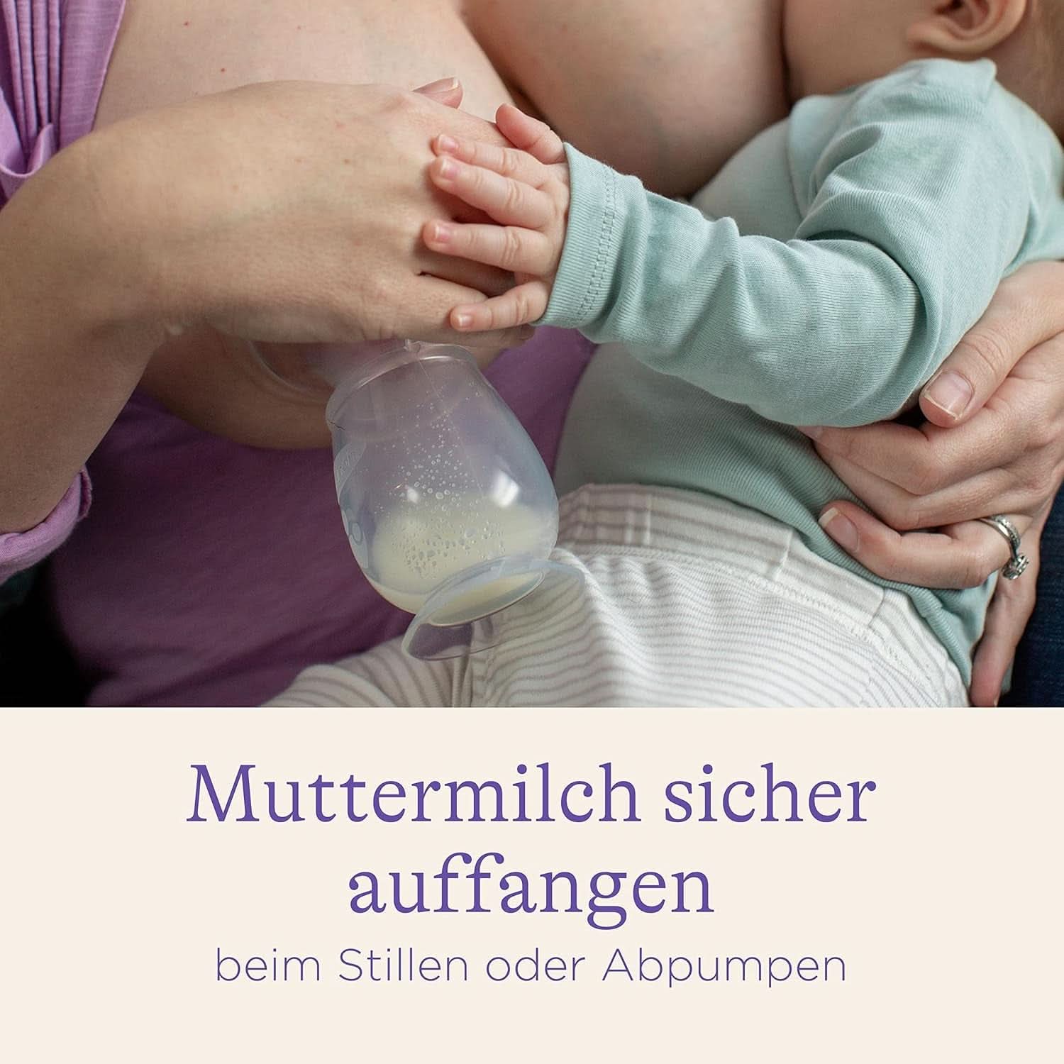 Lansinoh Silikon Milchpumpe & Muttermilchauffänger - Angenehmes & Extrem Weiches Silikon - Rettet Jeden Tropfen Muttermilch - Alternative Zu Milchauffangschalen, 1 Stück (1Er Pack) Accessories Food and Breastfeeding Bebe Naty Shop