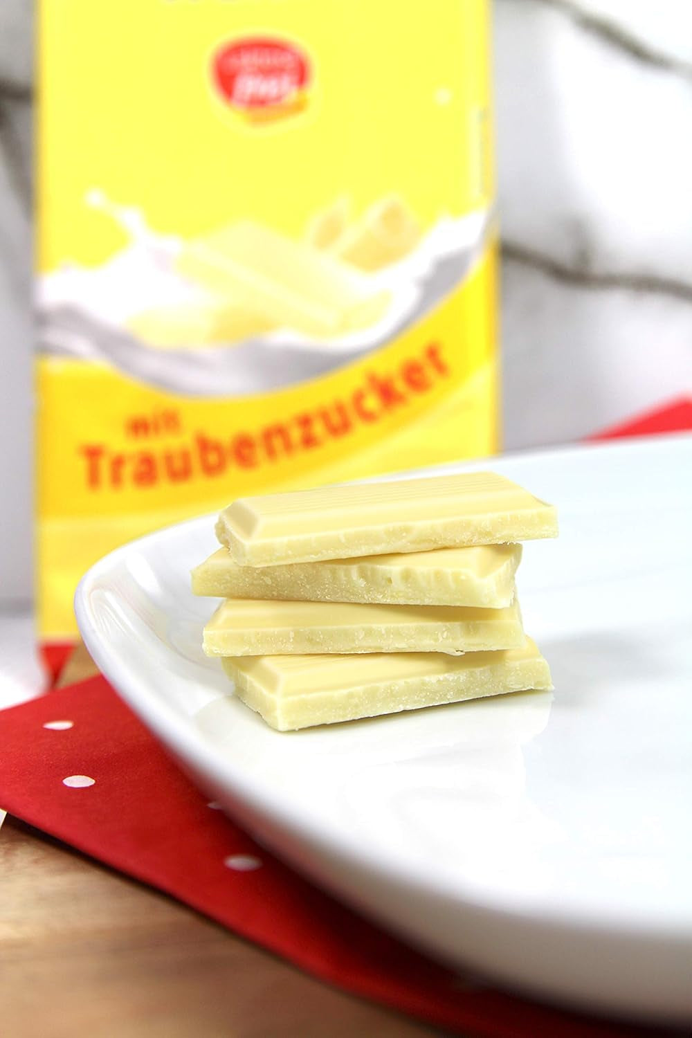 frankonia CHOCOLATE White chocolate with dextrose, lactose-free and gluten-free, 80 g