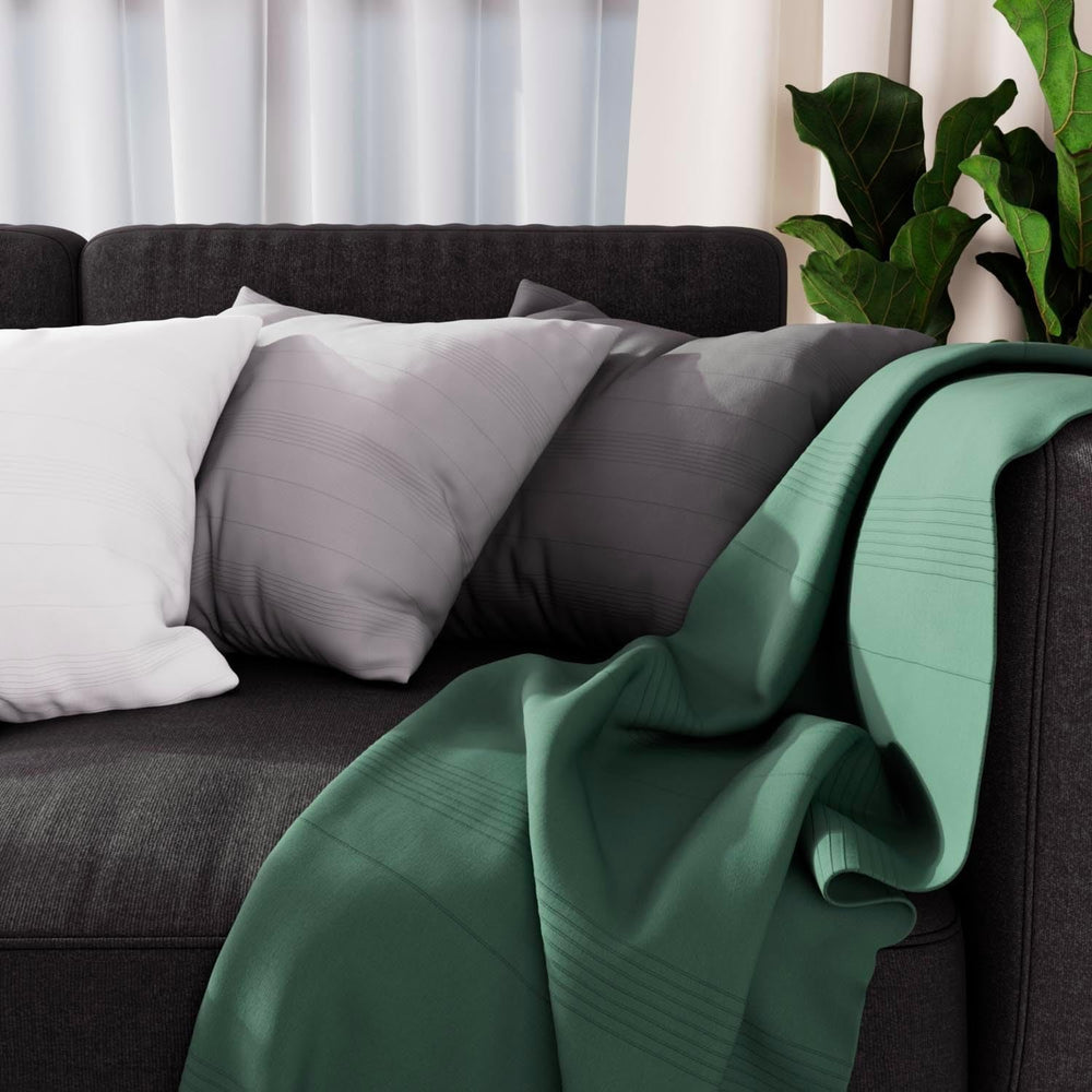 Soleil D'Ocre Adele Plaid, armchair throw, Polycoton, Grey, 140 X 200 Cm Beds and Blankets Besuche den Soleil d'ocre-Store Greetings 140 X 200 Cm