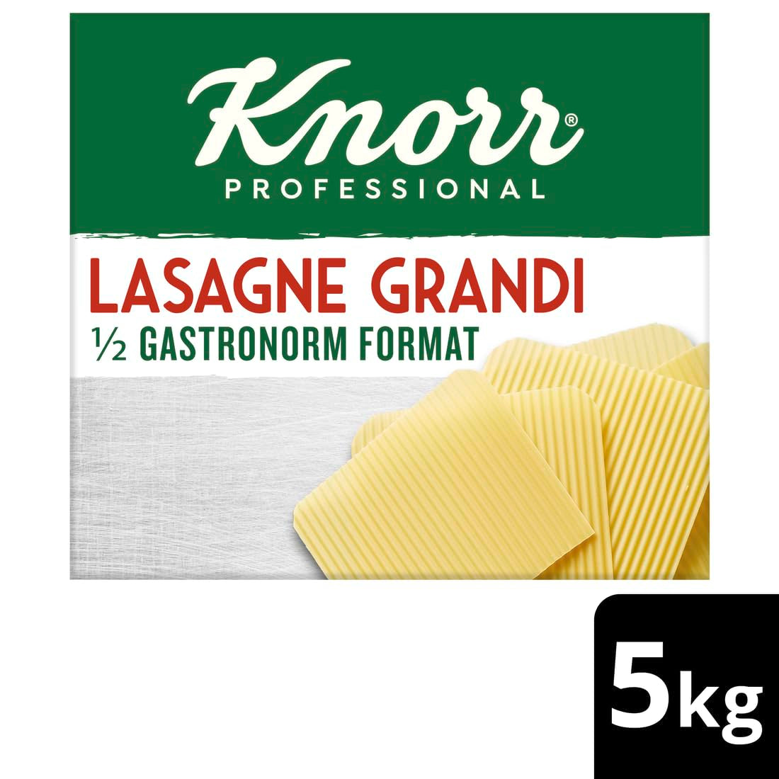 Lasagna Grandi Knorr 1/2 size Gastronorm - corrugated dough sheets for pasta - large package, 5000 g
